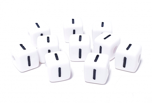 1x10 Kunststoffbuchstaben "I" 10x10mm